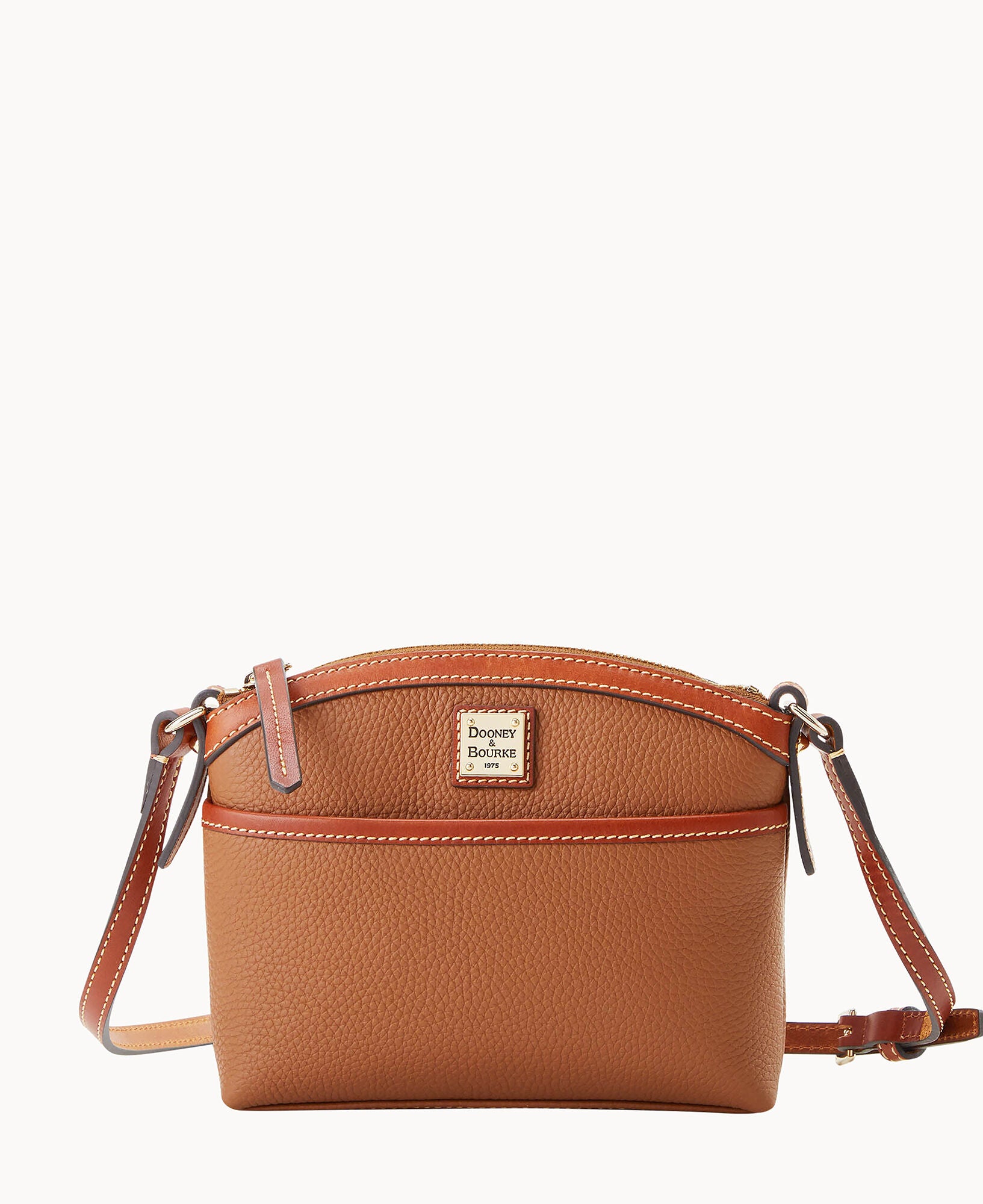 Pebble Grain Domed Crossbody