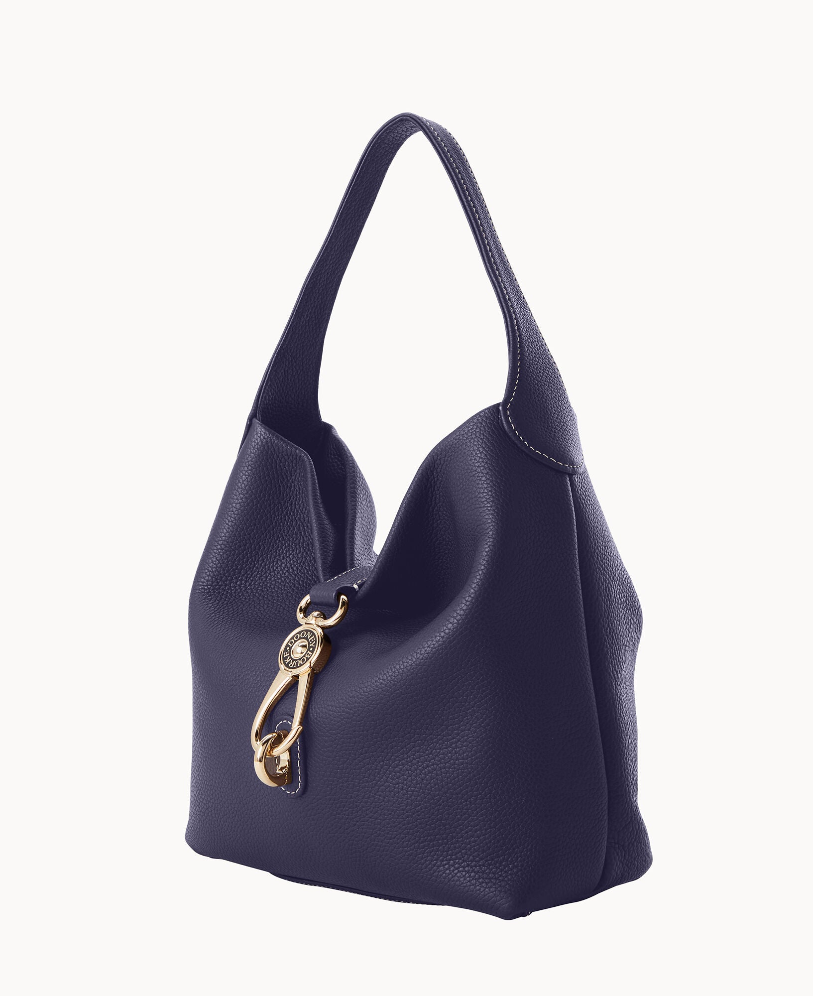 Pre-Loved Pebble Grain Small Logo Lock Sac - Image 6