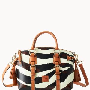 Zebra Leather Bristol Satchel